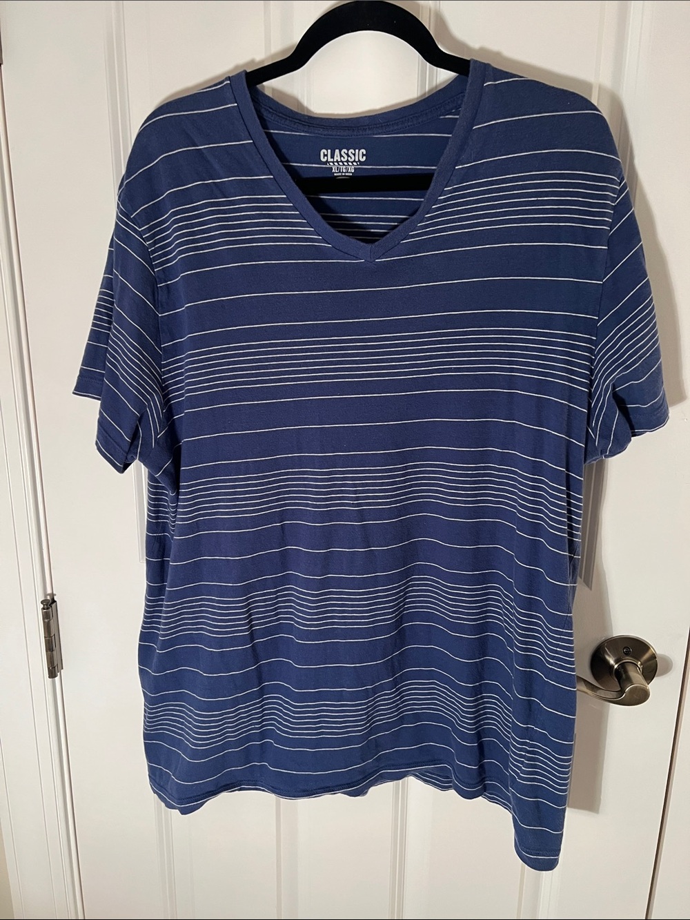 Old Navy Men’s Classic Blue Striped V-Neck Tee